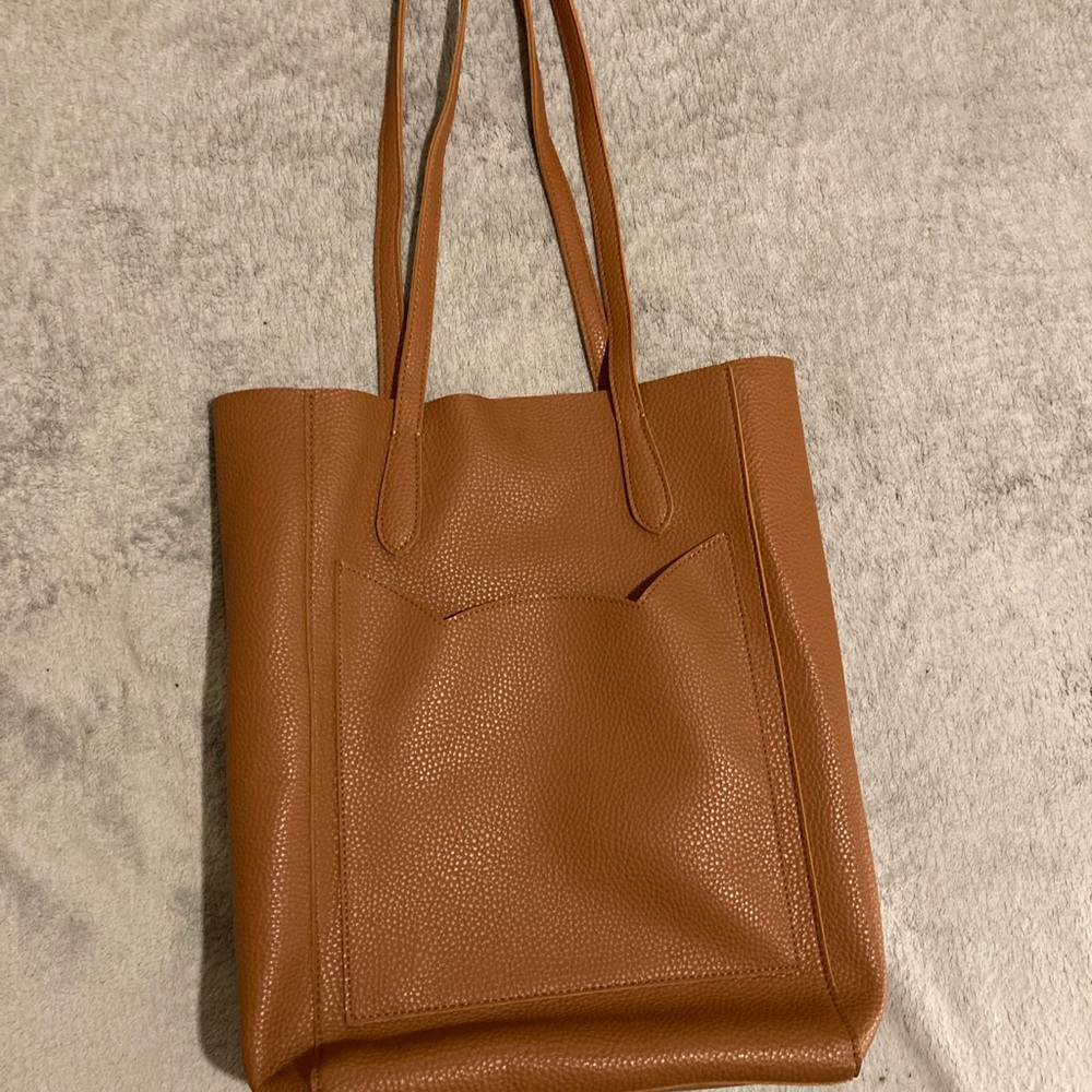 Brown tote bag